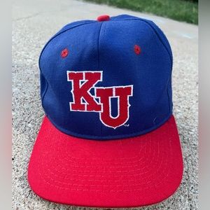 Vintage KU Kansas Jayhawks snapback Hat by Logo 7 Logo Athletic